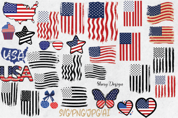30 American Flag SVG: Graphics for Crafts & Brands