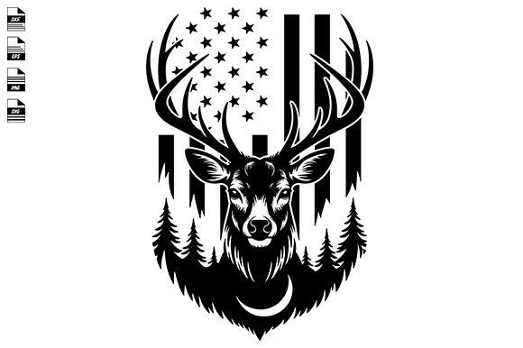 American Flag Deer Svg: Graphics for Crafts