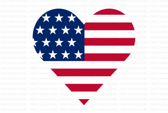 American Flag Heart Svg: Graphics for Crafts