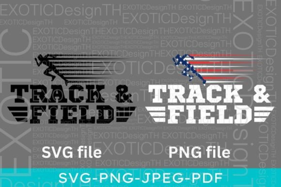 American Flag Track Field Graphics for Crafts