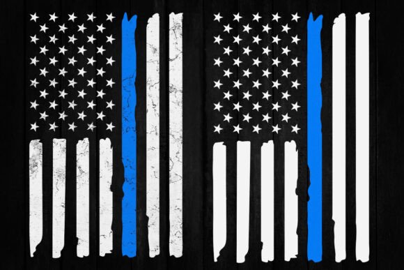 Blue Line Flag: Graphics & Crafts for Branding