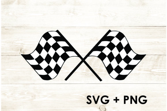 Checkered Flag Racing Racecar: Graphics for Crafts