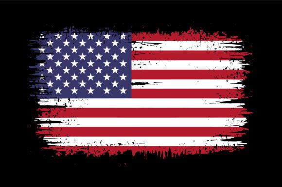 Distressed American Flag Grunge Design: Graphics and Crafts with a Vintage Edge