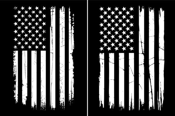 Distressed Flag Graphics for Crafts & Branding