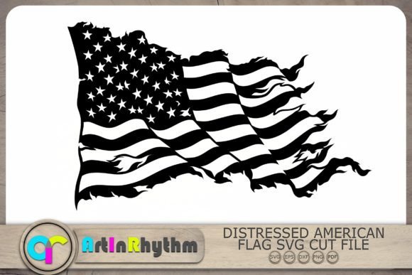 Distressed USA Flag Graphics for Crafts & Blogs
