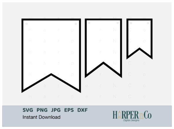 Flag Banner SVG for Crafts & Graphics