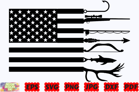 Hunting Flag SVG: Premium Graphics for Crafts