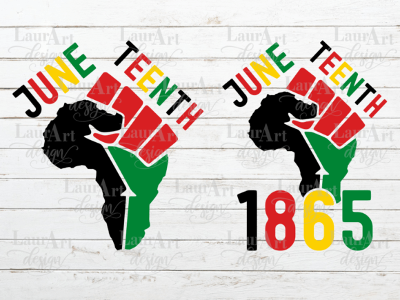 Juneteenth 1865 Fist Map Flag Graphics for Crafts