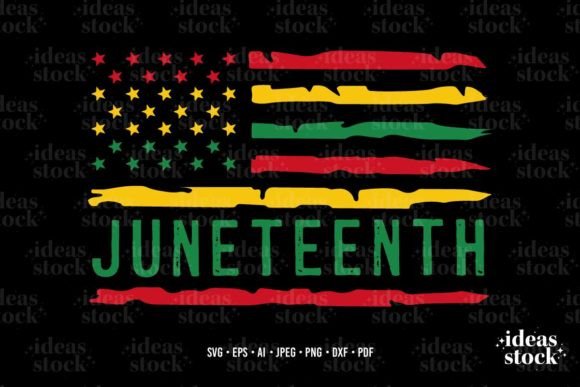 Juneteenth American Flag SVG. Africa. Graphics and Crafts