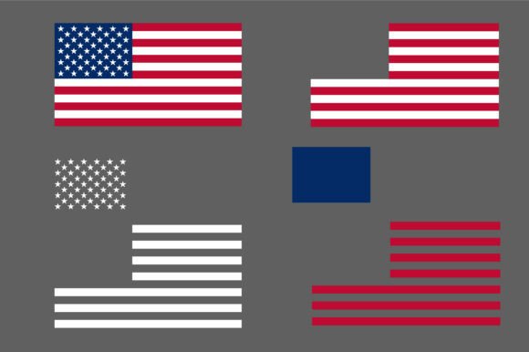 Layered American Flag Svg for Crafts & Graphics