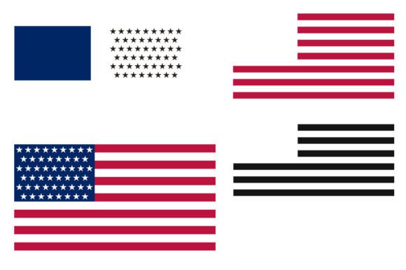 Layered US Flag Svg for Graphics and Crafts