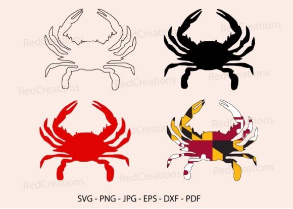 Maryland Flag Crab SVG for Crafts & Graphics