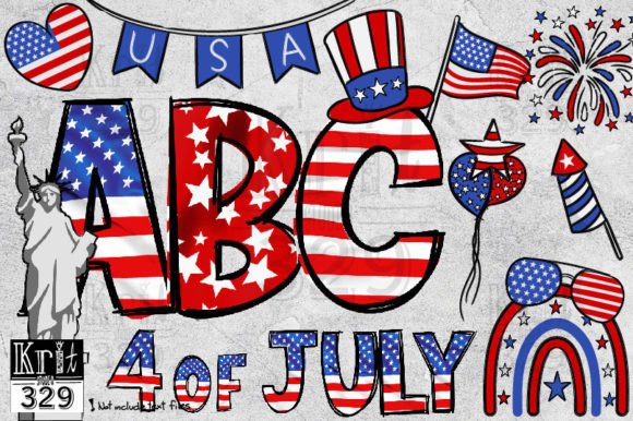 Patriotic Flag Graphics for Crafts & Sales