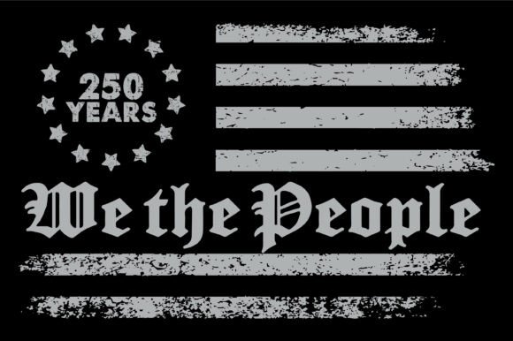 Patriotic We the People Flag: Graphics for Crafts