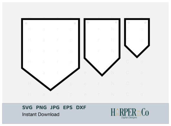 Pennant Banner SVG: Graphics for Crafts