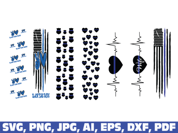 Police Flag Glitter Pen Wraps: A Designer's Review