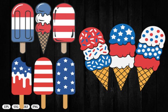 Popsicle Flag SVG for Crafts and Graphics