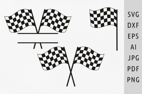 Racing Flag SVG: Premium Graphics for Crafts
