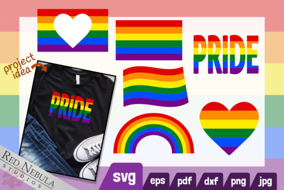 Rainbow Pride Flag Clipart for Graphics and Crafts