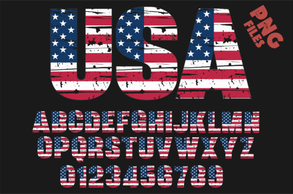 Review: Distressed USA Flag Letters Alphabet PNG