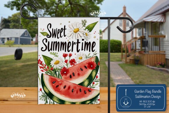Review: Watermelon Summer Beach Garden Flag Png for Stitchers