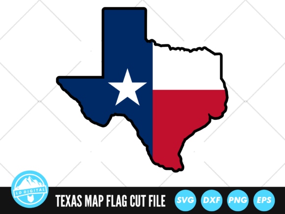 Texas Map Flag SVG: Graphics for Crafts & Branding