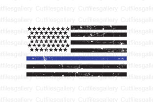 Thin Blue Line Flag SVG for Crafts and Graphics