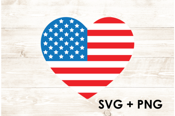 USA America American Flag Heart SVG: Graphics & Crafts